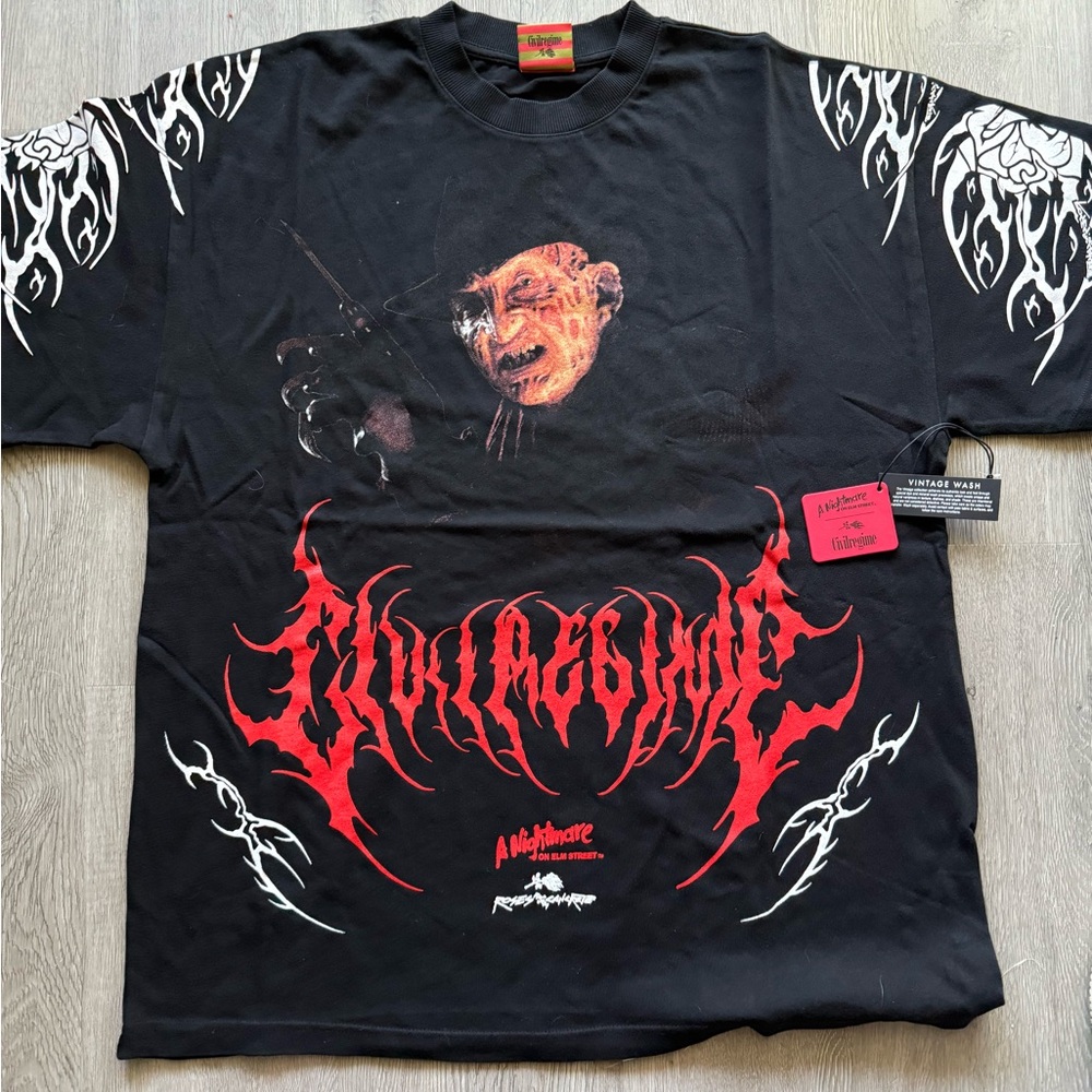 Nightmare Graphic Black and Red Men's Tee